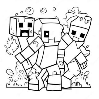 Minecraft Mutanten-Mobs Ausmalbild | Minecraft Mutanten-Mobs Ausmalbild