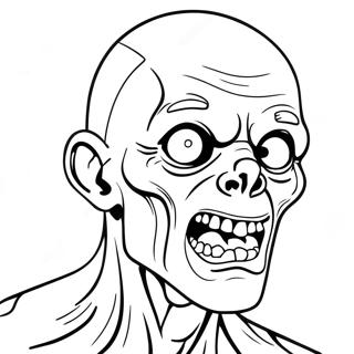 Gruseliges Mutanten-Zombie Ausmalbild | Minecraft Mutanten-Mobs Ausmalbild