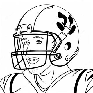 Bengalischer Footballspieler Ausmalbild | Bengalen Ausmalbild