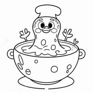 Chowder-Schüssel Ausmalbild | Suppe Ausmalbild