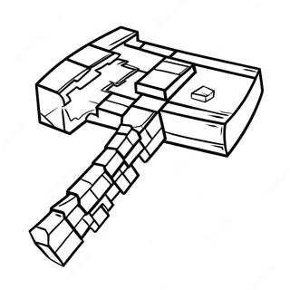 Minecraft Axt Ausmalbild | Minecraft Axt Ausmalbild