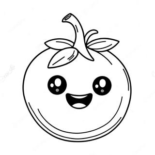 Niedlicher Tomatencharakter Ausmalbild | Tomate Ausmalbild