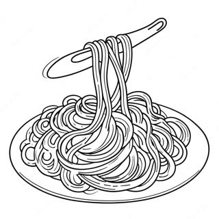 Leckeres Spaghetti Ausmalbild | Pasta Ausmalbild