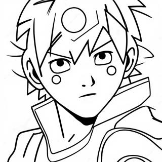 Minato mit Rasengan Ausmalbild | Minato Ausmalbild