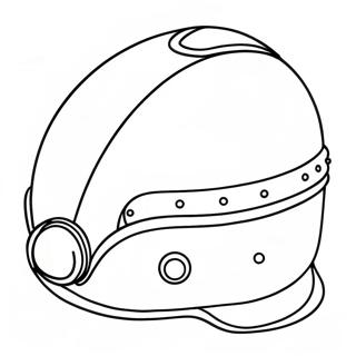 Bunte Abenteuerhelm Ausmalbild | Helm Ausmalbild