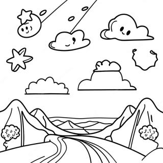 Nacht Himmel Ausmalbild | Nacht Ausmalbild