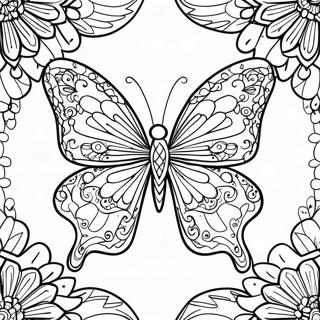 Symmetrie Schmetterling Ausmalbild | Symmetrie Ausmalbild