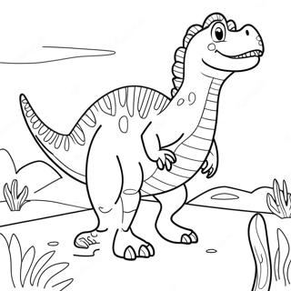 Spinosaurus Coloring Page | Spinosaurus Ausmalbild