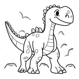 Freundlicher Spinosaurus Coloring Page | Spinosaurus Ausmalbild