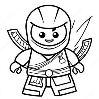 Cole Ninjago in Aktion Ausmalbild | Cole Ninjago Ausmalbild