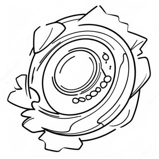 Dynamischer Spryzen Beyblade im Kampf Ausmalbild | Spryzen Beyblade Ausmalbild