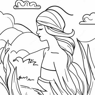 Sanfte Brise Ausmalbild | Wind Ausmalbild