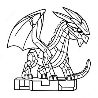 Minecraft Enderdrache Ausmalbild | Minecraft Ender Drache Ausmalbild