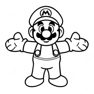Mario in lustigem Kostüm SMG4 Ausmalbild | SMG4 Ausmalbild