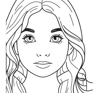 Süßes Mädchen Gesicht Ausmalbild | Mädchen Gesicht Ausmalbild