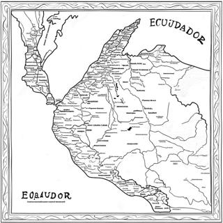 Ecuador Karte Ausmalbild | Ecuador Ausmalbild