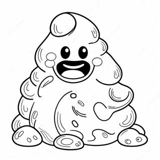 Lustige Kacka Malvorlage | Kacke Ausmalbild