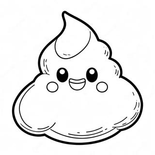 Niedliches Kacka Emoji Malvorlage | Kacke Ausmalbild