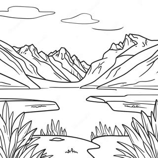 Montana Landschaft Ausmalbild | Montana Ausmalbild