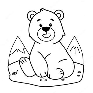 Niedlicher Eisbär Ausmalbild | Süßer Eisbär Ausmalbild