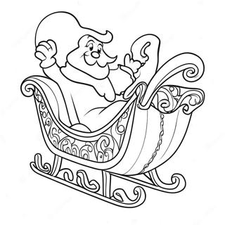 Santas Schlitten Ausmalbild | Santas Schlitten Ausmalbild