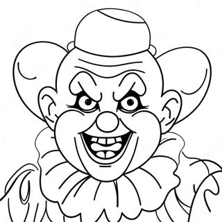 Gruseliger Clown Ausmalbild | Gruseliger Clown Ausmalbild