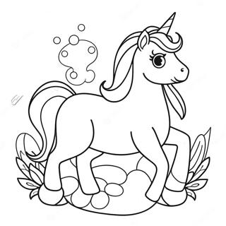 Oster-Einhorn Ausmalbild | Oster-Einhorn Ausmalbild