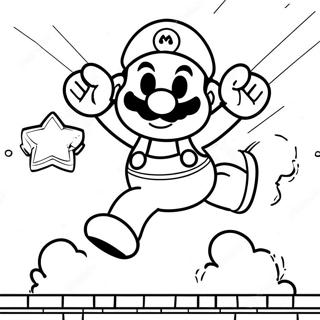 Super Mario Springen Ausmalbild | Nintendo Ausmalbild