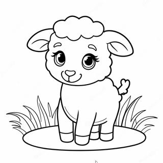 Niedliches Baby-Schaf Ausmalbild | Schafe Ausmalbild