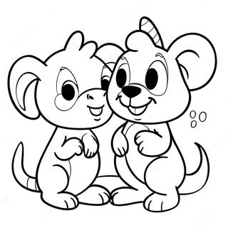 Spaß Duo ABC Tiere Ausmalbild | Duo ABC Ausmalbild