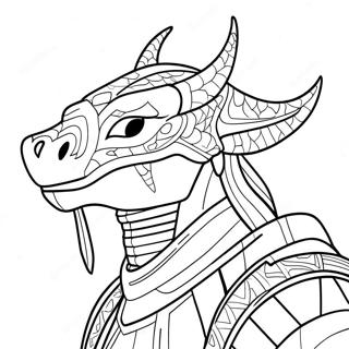 Skyrim Drachengeborener Ausmalbild | Skyrim Ausmalbild