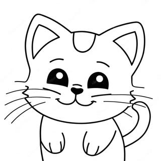 Verspielt Kätzchen Kopf Ausmalbild | Katze Gesicht Ausmalbild