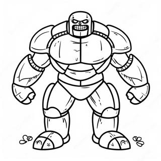 Eisen Golem Ausmalbild | Eisen Golem Ausmalbild