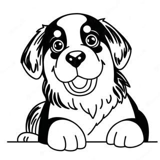 Verspielter Berner Sennenhund Ausmalbild | Berner Sennenhund Ausmalbild