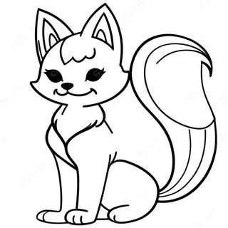 Anime-Fuchs Ausmalbild | Anime Fuchs Ausmalbild