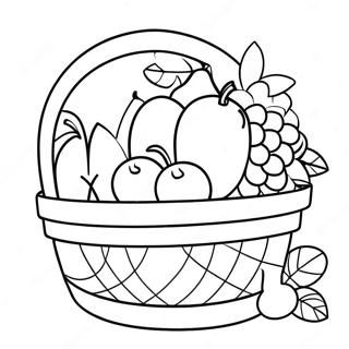 Obstkorb Ausmalbild | Obstkorb Ausmalbild