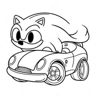 Sonic Auto Ausmalbild | Sonic Auto Ausmalbild