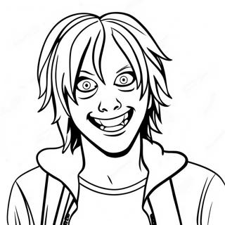 Gruseliger Jeff der Killer Ausmalbild | Jeff der Killer Ausmalbild