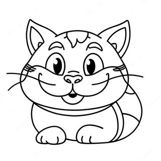 Lächelnde Cheshire Katze Ausmalbild | Cheshire Katze Ausmalbild