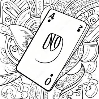 Buntes Uno Karten Ausmalbild | Uno Ausmalbild