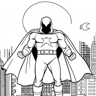 Moon Knight Ausmalbild | Mondritter Ausmalbild