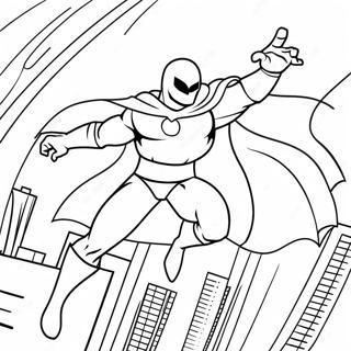 Moon Knight in Aktion Ausmalbild | Mondritter Ausmalbild