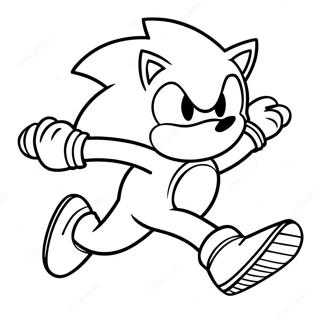 Sonic der Igel rennt schnell Ausmalbild | Lego Sonic Ausmalbild