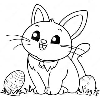 Osterkatze Ausmalbild | Osterkatze Ausmalbild