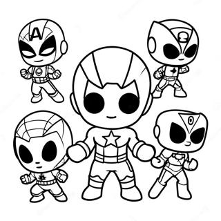 Chibi Marvel Superhelden Ausmalbild | Chibi Marvel Ausmalbild