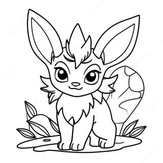 Leafeon Ausmalbild | Blattara Ausmalbild