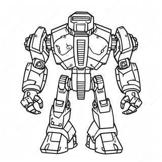 Fierce Krieg Roboter Ausmalbild | Krieg Roboter Ausmalbild