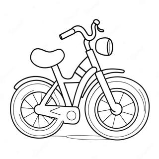 Niedliches Cartoon Fahrrad Ausmalbild | Fahrrad Ausmalbild
