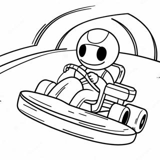 Go-Kart-Rennen auf einer Strecke Ausmalbild | Go-Kart Ausmalbild