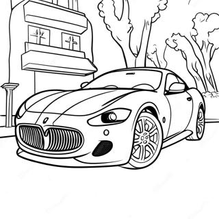 Maserati Sportwagen Ausmalbild | Maserati Ausmalbild